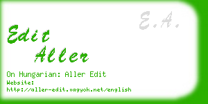 edit aller business card